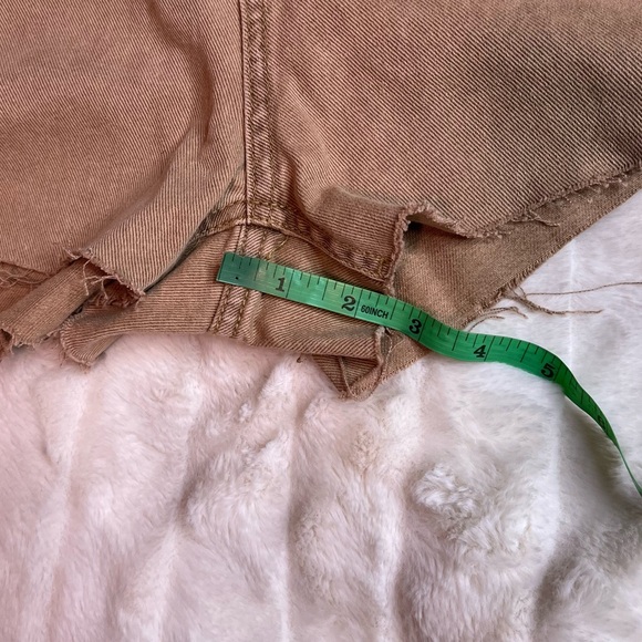 NWT Wild Fable Sz 6 Dusty Gold Button Fly Denim Cut-Off High Waist Jean Shorts - Picture 8 of 12